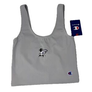Champion Athletic Crop Top Shirt Womens Grey Small Kstate Wildcats New With Tags